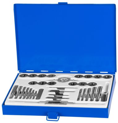 Satz Gewindebohrer und Schneideisen Strend Pro SX1436, HSS, 33-teilig
