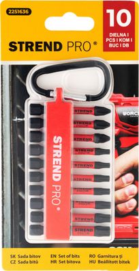 Bit-Set Strend Pro Premium, PH, PZ, TORX, S2 Festigkeit, 1 4", 50mm