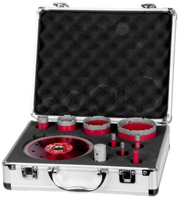 Satz Lochsägen Strend Pro Premium, 6-8-10-20-35-50-68 mm, Adapter, Fräser
