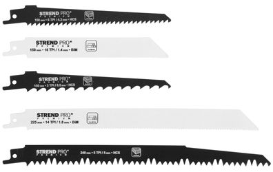 Säbelsägeblätter Strend Pro Premium, Set, Mix, 5 Stk