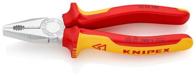 Zange KNIPEX 03 06 180, 180 mm, Kombinationszange, CrV, VDE 1000V