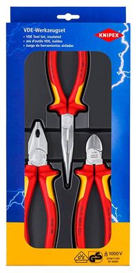 Zangensatz KNIPEX 00 20 12, 3-teilig, VDE