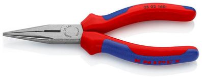 Zange KNIPEX 25 02 160, 160 mm, Halbrundzange, gerade, für Radiotechnik