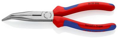 Zange KNIPEX 26 22 200, 200 mm, halbrunde, gebogene, schmale