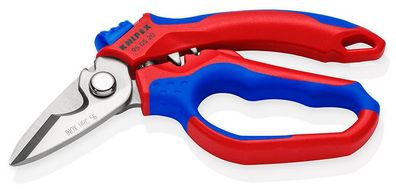 Schere KNIPEX 95 05 20 SB, 160 mm, gebogen, 45 Grad, Elektriker