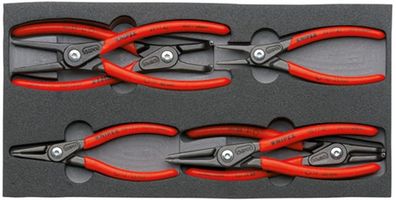 Zangensatz KNIPEX 00 20 01 V02, für Sicherungsringe, in Schaumstoff