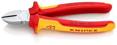Zange KNIPEX 70 06 180, 180 mm, Seitenschneider, CrV, VDE 1000V