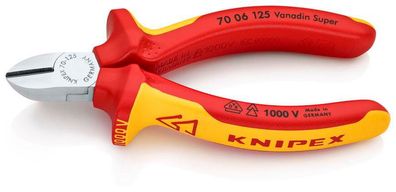 Zange KNIPEX 70 06 125, 125 mm, Seitenschneider, CrV, VDE 1000V