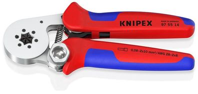 Zange KNIPEX 97 55 14, 180 mm, 0.08-10.0 mm, selbsteinstellend, Crimp