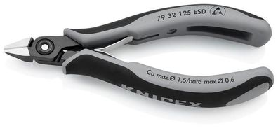 Zange KNIPEX 79 32 125 ESD, 125 mm, Seitenschneider, Präzisionszange, für