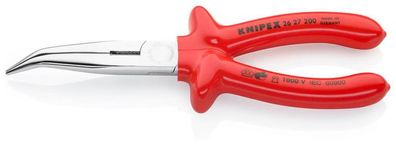 Zange KNIPEX 26 27 200, 200 mm, halbrunde, gebogene, schmale, CrV, VDE