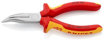 Zange KNIPEX 25 26 160, 160 mm, Halbrundzange, gebogen, für Radio