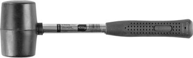 Hammer Strend Pro HM213 450 g, Gummihammer, BlackHead, Metallgriff