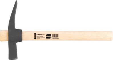 Hammer Strend Pro HM351, 600 g, Maurerhammer, Holzgriff, Grifflänge 380 mm