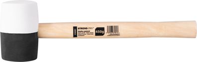 Hammer Strend Pro HM232, 450 g, 300 mm, Gummi, BlackWhiteHead, Holzgriff