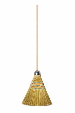 Besen MagicHome, Sorghum, groß, 5x genäht, mit Kunststoffabdeckung