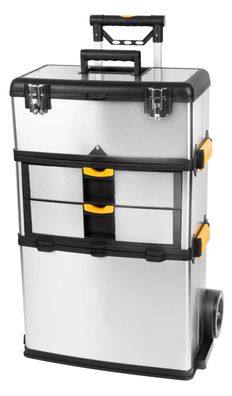 Werkzeugbox Strend Pro TBx3042-F, auf Rädern mit Griff, Edelstahl, max