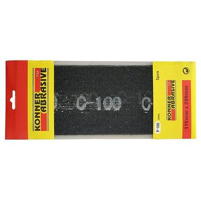 Schleifgitter KONNER S80, 115x290 mm, G100, für Gipskarton, Packung 5 Stk