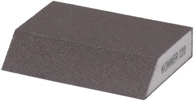 Schwamm KONNER G220, Schleifschwamm, 125x90x65x25 mm, abgeschrägt