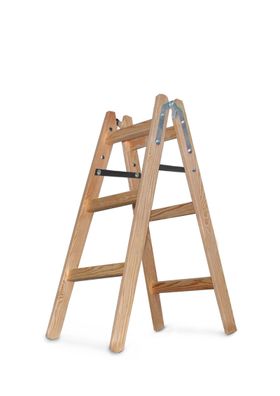 Leiter Strend Pro, PROFI, Holz-Stehleiter, 3-stufig, 0,95 m, max. 150 kg