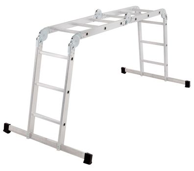 Leiter mit Plattform Strend Pro, Aluminium, Gelenk, 4x3, 4in1, max. 150 kg