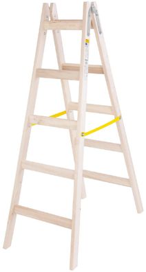 Leiter Strend Pro, 5-sprossig, Holzstufenleiter, 1,60 m, max. 150 kg