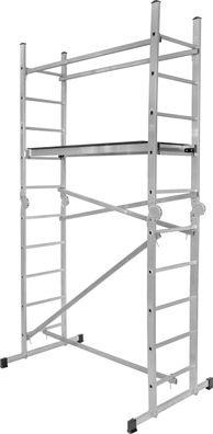 Gerüst mit Plattform Strend Pro IKAR, Aluminium, 2x5, 3in1, max. 400 cm