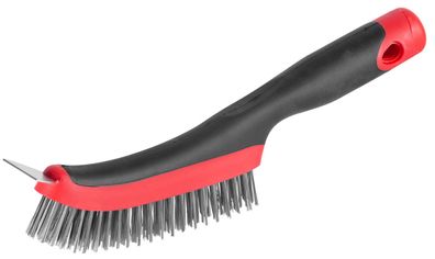 Bürste Strend Pro ComfortGrip CG687, 4-reihig, Stahl, mit Schaber