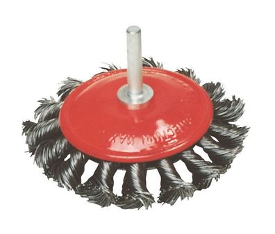 Bürste Tigerlion 7003B, 75 mm, gezopft, mit Schaft, Draht 0.35 mm