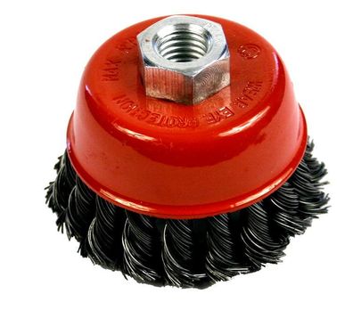 Bürste Strend Pro TCB-500 125 mm, Topfbürste, gezopft, M14x2, Draht 0,35 mm