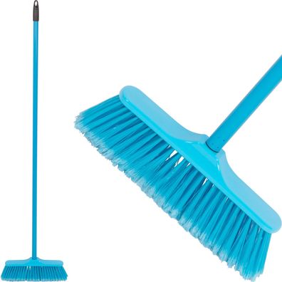 Besen MagicHome B0684, blau, Metallstiel 120 cm, 28 cm
