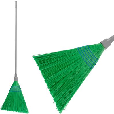 Besen MagicHome 3805G, Sorgo, grün, Metallstiel 148 cm