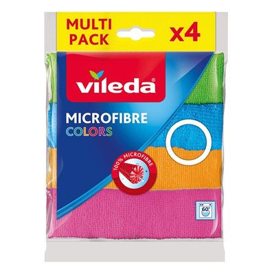 Tuch Vileda Microfibre Colors, Mikrofaser, Packung 4 Stk