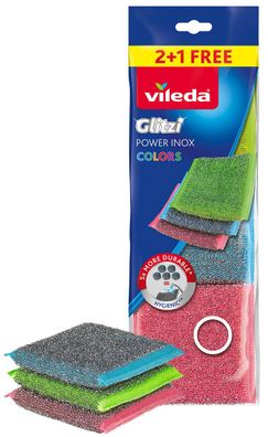 Drahtbürste Vileda Power Inox Colors 2 + 1 Stk