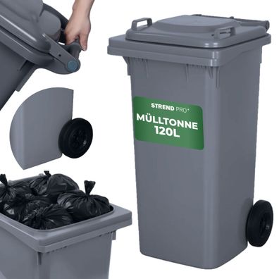 Behälter ICS GB2, 120 Liter, grau, Abfalltonne
