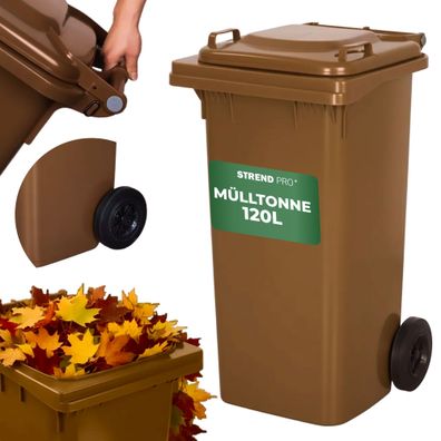 Behälter ICS GB2, 120 Liter, braun, Abfalltonne