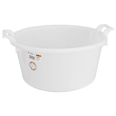 Bottich ICS P9052, 30 Liter, 52 cm, weiß, rund, mit Ohren