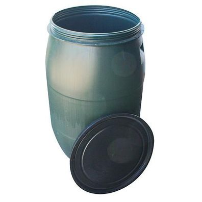 Fass Pannon Rainbarel 120 Liter 395 mm, Gewinde, grünes Fass für