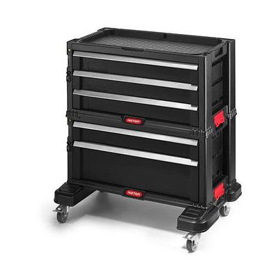 Werkzeugschrank Keter® 17199301, für Werkzeuge, 5 Schubladen, auf Rollen