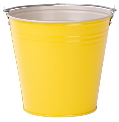 Eimer Aix Caldari 12 Liter, Zn, gelb, Metall, verzinkt