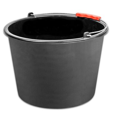 Eimer ReCycled® 12 Liter, Bau, Kunststoff, Kunststoffgriff, schwarz