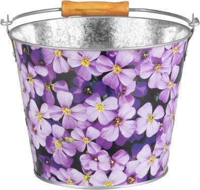 Eimer Strend Pro, 5 Liter, Metall, Aufdruck Blumen/Obst, verschiedene Arten