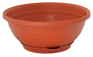 Blumentopf ICS Serenella 25x10 cm, mit Untersetzer