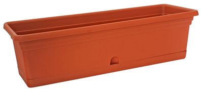 Blumentopf ICS Melissa 60x20x16 cm, 11 Liter, Blumenkasten, mit Untersetzer
