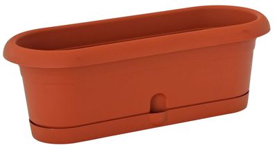 Blumentopf ICS Minimelissa 30x12x11 cm, Blumenkasten, mit Untersetzer