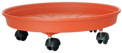 Untersetzer für Blumentopf ICS Margherita 35 cm, rund, Wagen mit Rädern