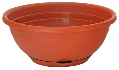 Blumentopf ICS Serenella 35x12 cm, mit Untersetzer