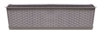 Blumentopf Ratolla Case P 700, Mokka, mit Untersetzer