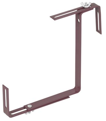 Aufhänger Strend Pro, braun, Metallhalter für Balkonkasten, Packung 2 Stk