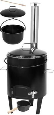 Kessel-Set Fiestaset, für Schlachtfest, komplett, Gulasch, 14 Liter